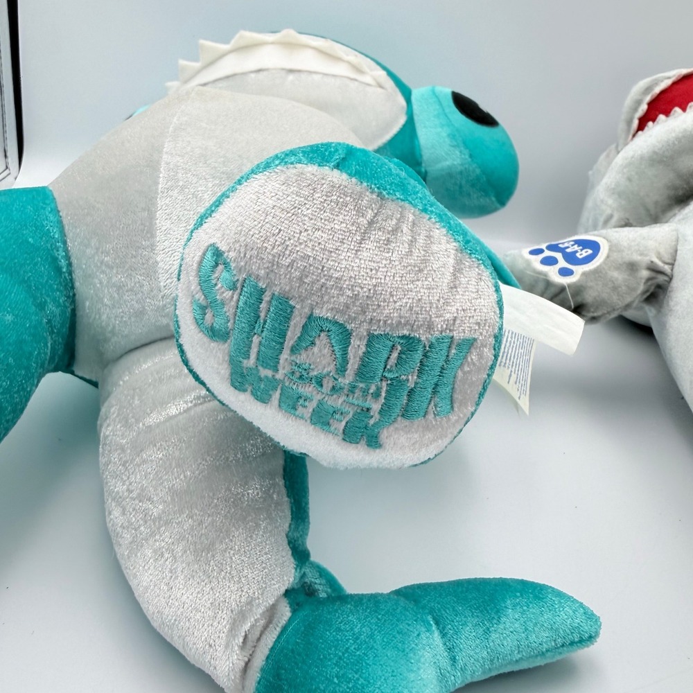 Build-A-Bear Shark Week Hammerhead and Great White Shark Plush Set 15 Inch - Picture 14 of 14